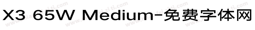 X3 65W Medium字体转换